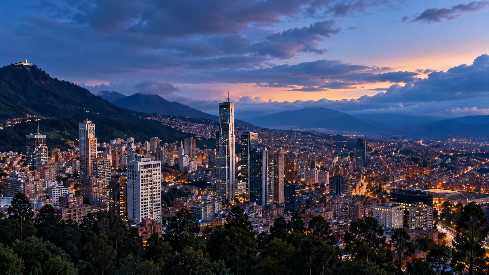 Vista de Bogotá, ciudad donde Voltop tiene estaciones de carga en operación